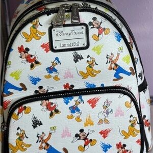 Mickey Mouse & Friends AOP Loungefly Mini Backpack | Disney Parks NWT
